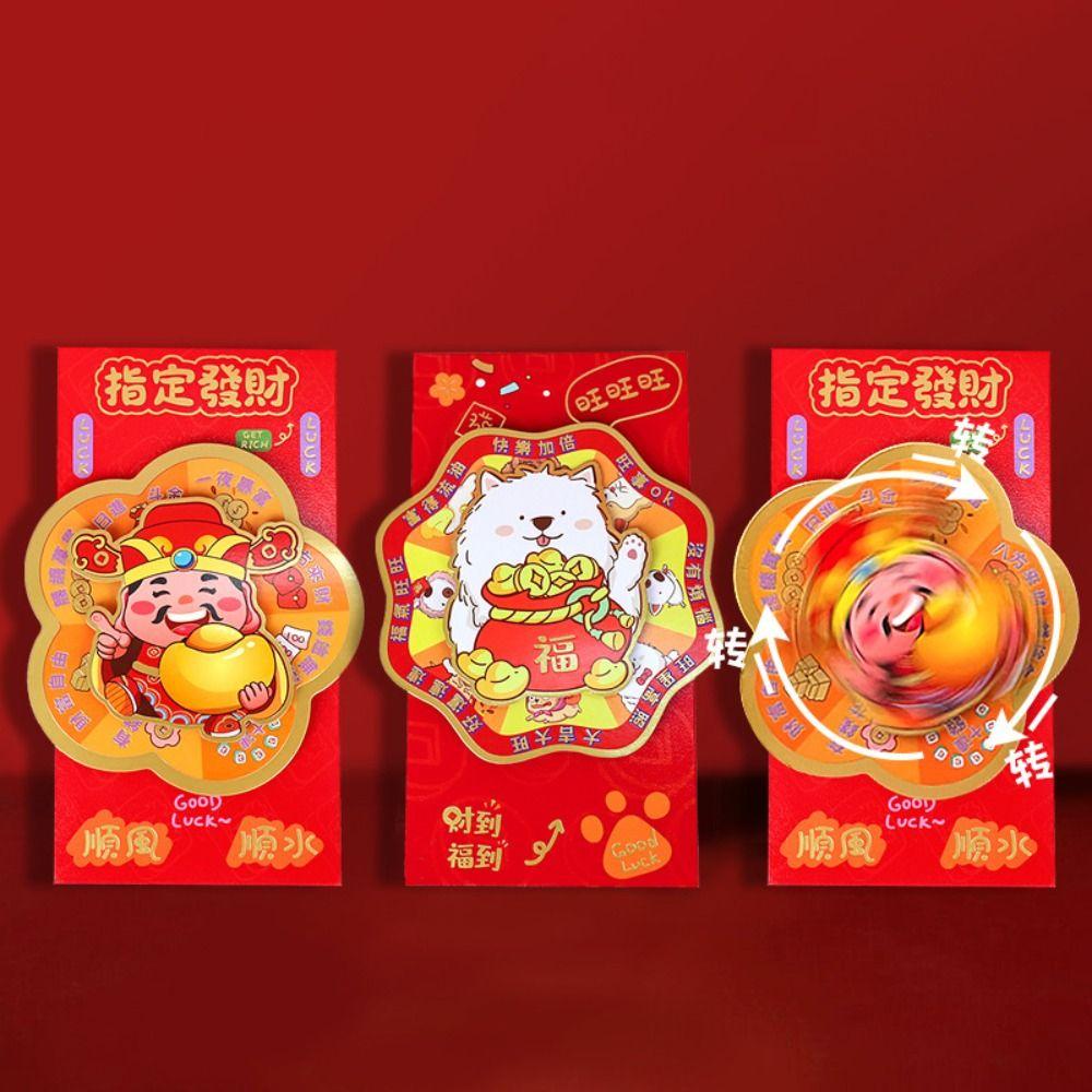 Blessing Lucky Gifts Cartoon Red Packets God of Wealth Envelopes New Year Celebration
