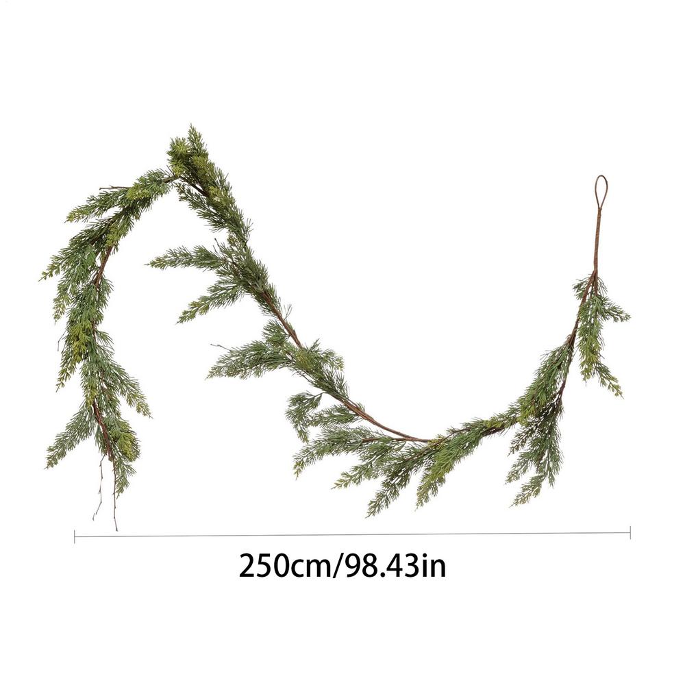 

Christmas Wreaths Fall Christmas Front Door Wreath Garland Curve Shape Festive Artificial Garland for Kitchen Fireplace Window