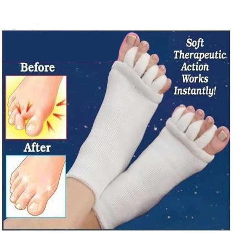 AIBEARTY 3 Pairs Yoga Sport Gym Five Toe Separator Socks Foot Alignment