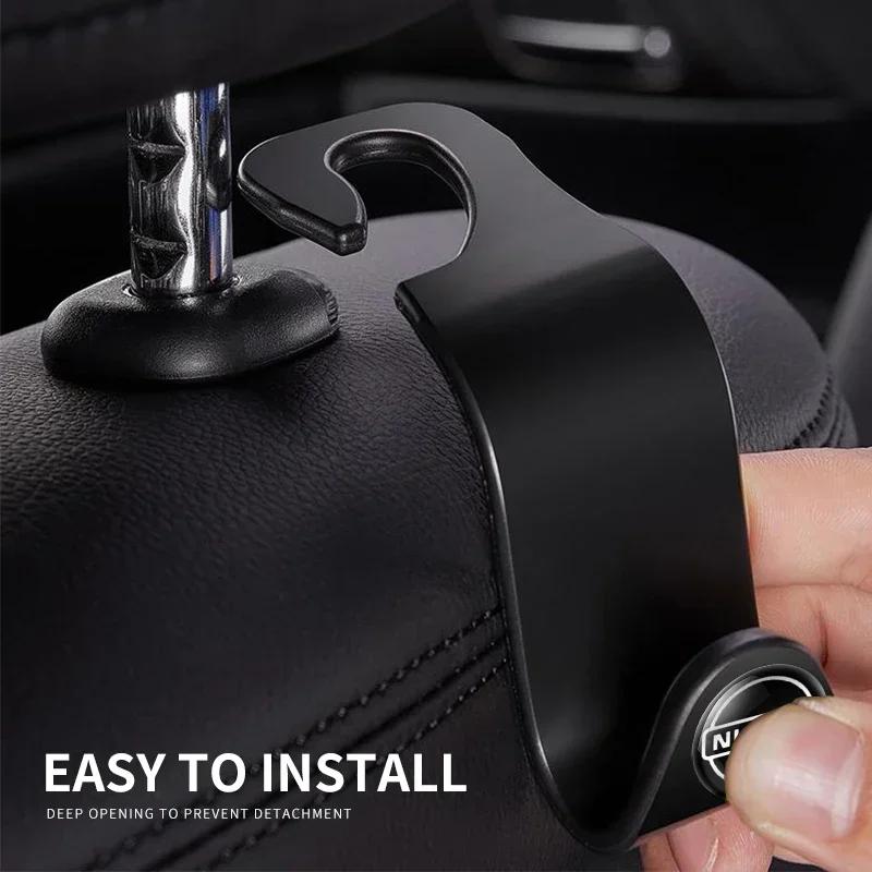 1/2pcs Car Seat Front Headrest Storage Hook Organizer Holder Accessories For Nissan Nismo Micra Qashqai Altima Maxima Sentra