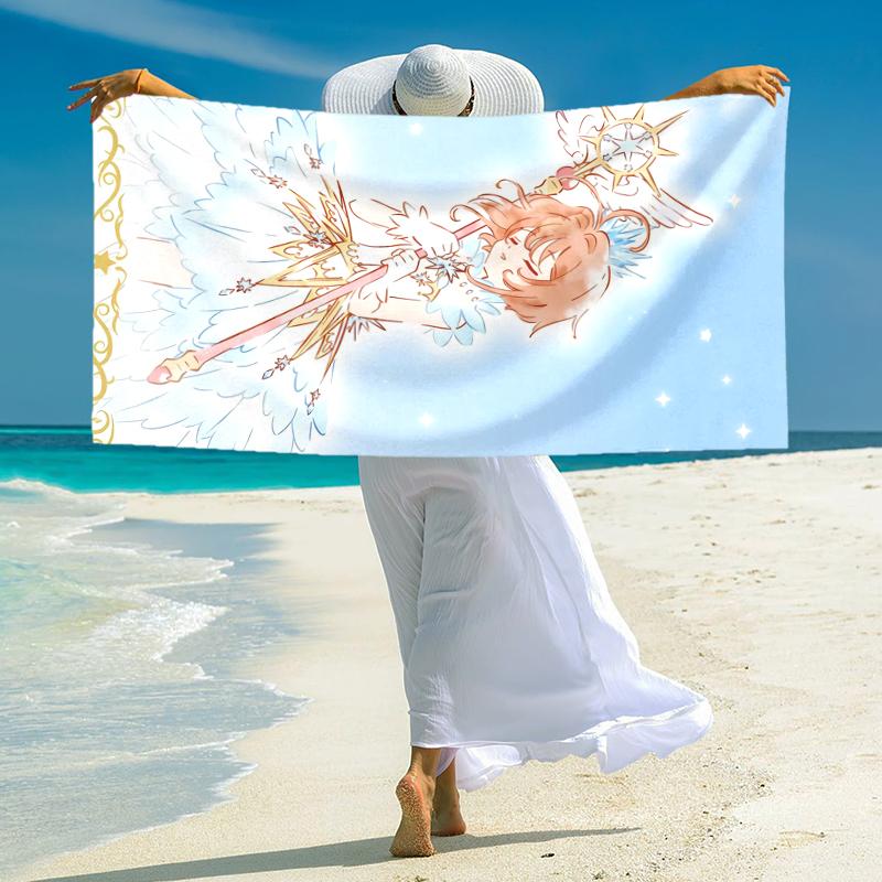 1Pc Magical Fairy Princess Beach Towel Microfiber Beach Towel Thin Absorbent For Beach Swimming Yoga Bath Sports 0917231