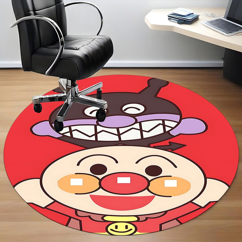 1PC Anpanman Office Round Area Rug Suitable For Office, Under Office Chairs Bedroom Living Room Home Decor, Room Deco T1224014