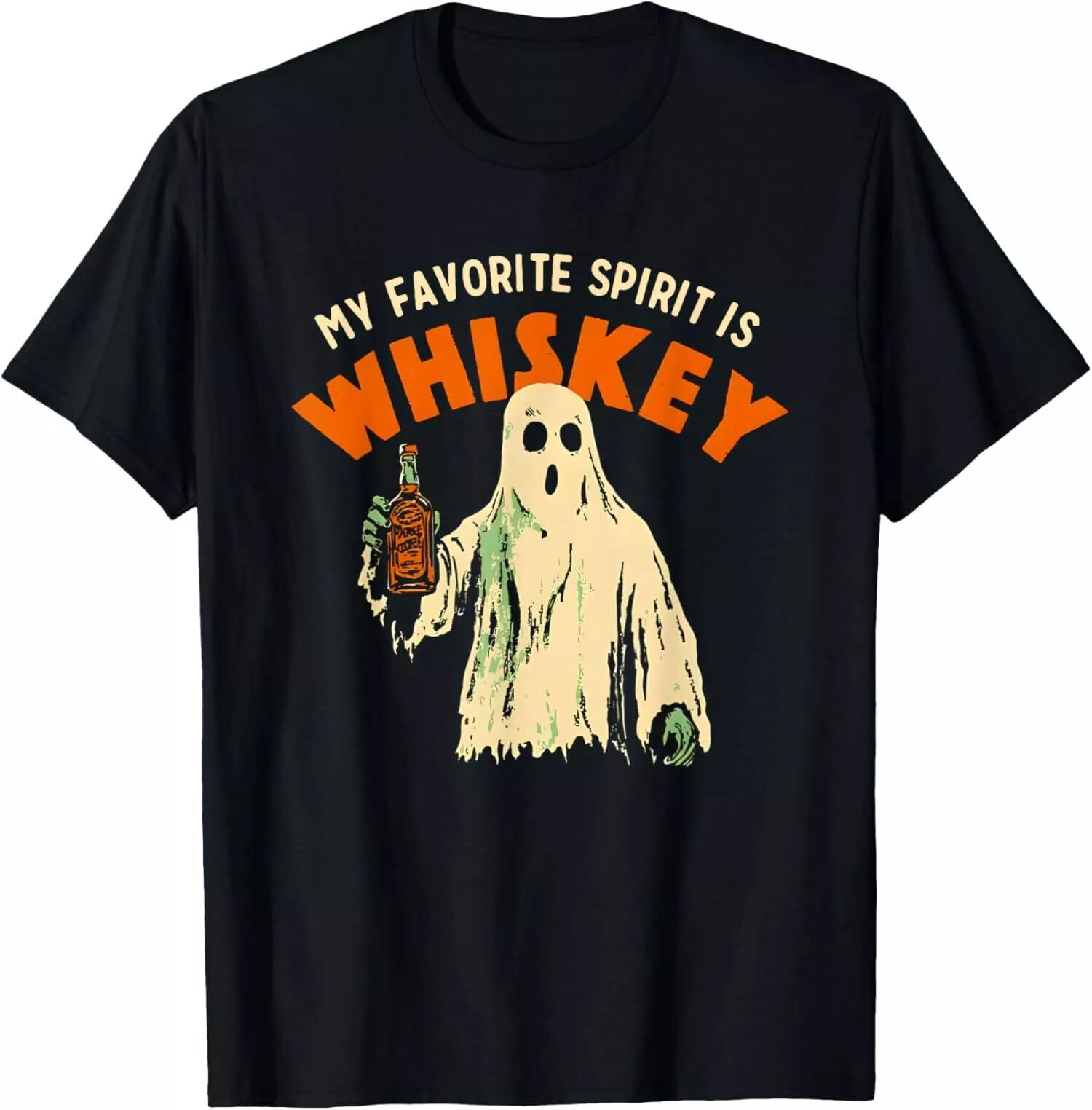 My Favorite Spirit is Whiskey Halloween Design Unisex T-Shirt M