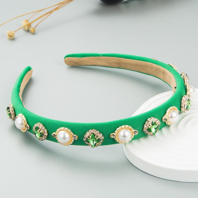 Women's Hairband Shiny Pearl Baroque Thin Sponge Head Band Simple Thin Edge Headwear
