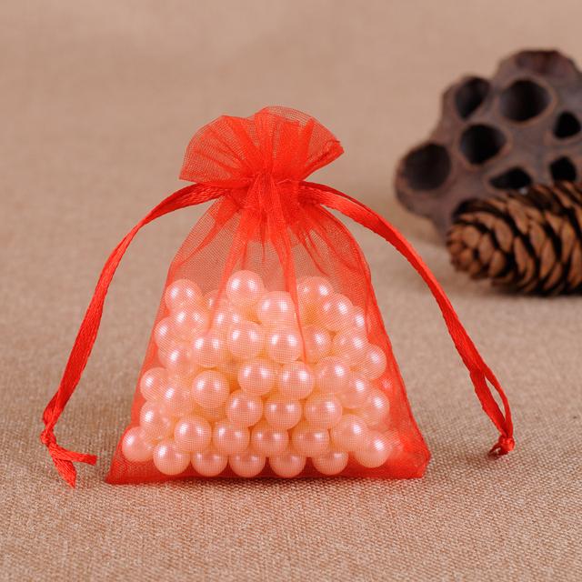100pcs 13x18cm Drawstring Organza Bags Jewelry Packaging Bags Gifts Pouches Tulle Candy Bags Wedding Christmas Supplies