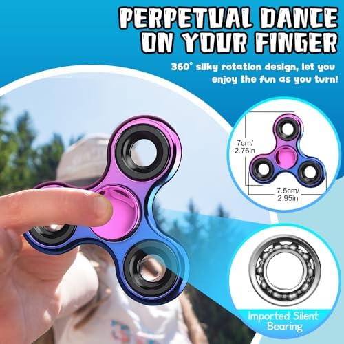 5 Pack Fidget Toys Set for Kids Adults, Sensory Toys with Fidget Slider Cube Finger Bike Chain, Cool Desk Gadgets Stress Relief Party Gift