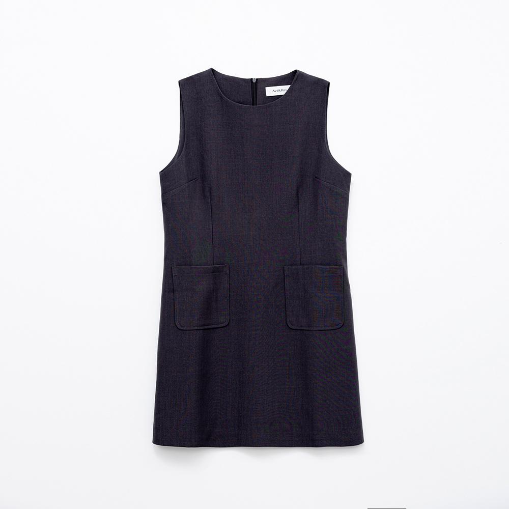 Eiaenlei Ar_Suit Vest Dress_Dark Gray