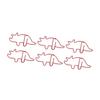 100 buc agrafe de hârtie în formă de Triceratops roșu în formă de metal galvanizare procesul lumină portabilă birou C