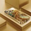 Golden Waves High-end Phone Case Electroplated Glass TPU PhoneCase for iPhone 17 16 15 14 13 12 11pm Pro Plus Dropresistant