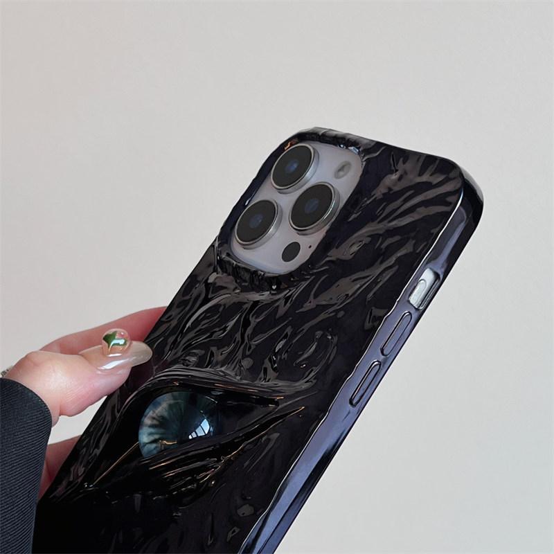 Cool 3D Evil Eyes Phone Case For iPhone 17 Air 16 15 14 13 12 11 Pro Max Plus Frosted Electroplated Shockproof Soft TPU Cover
