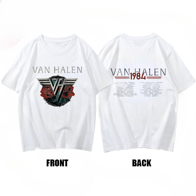 Streetwear Rock accident van halen T Shirt harajuku men clothing graphic Casusl Band Tshirt High Quality Cotton Unisex Tops tees