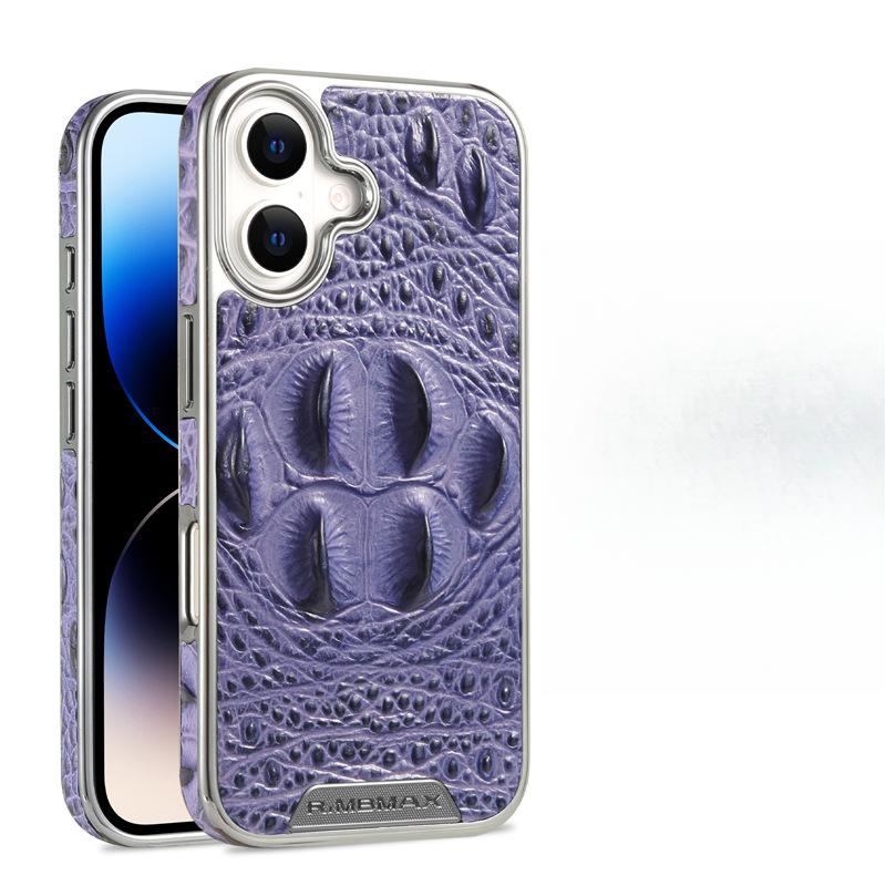 Suitable for Apple 16promax Phone Case, Crocodile Claw Pattern, IPhone15 Business 14, Shockproof 13, Full Cover 12 Leather