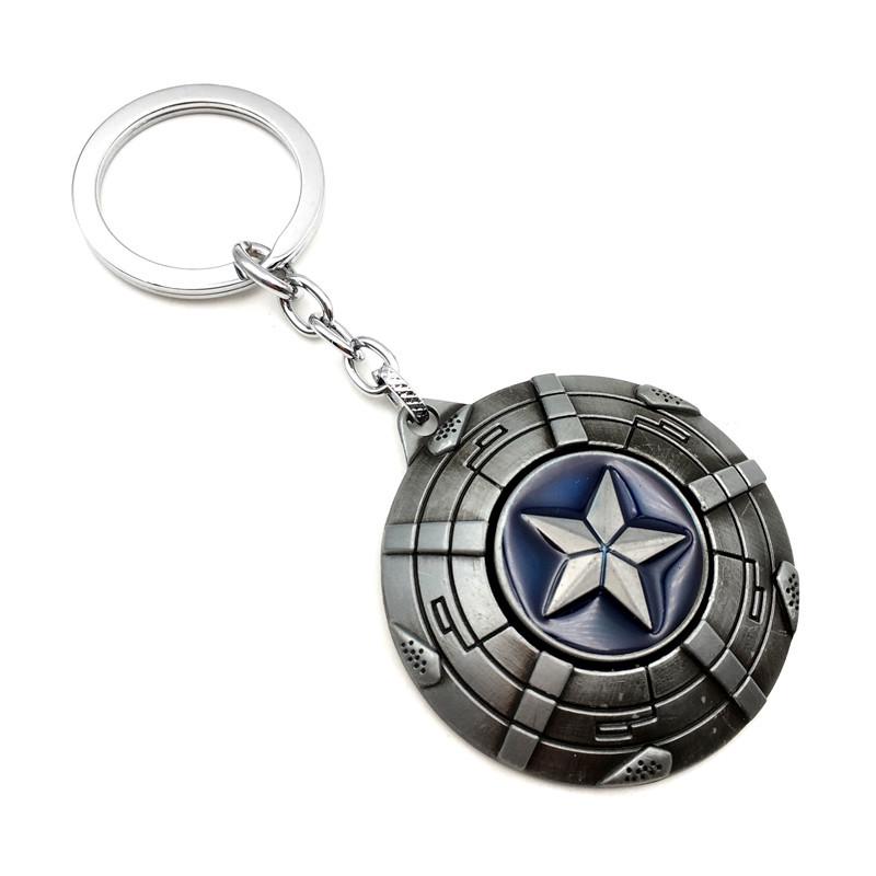 

Captain America New Avengers 360° Rotatable Alloy Keychain 5x5 cm античный серебряного