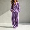 1116 European and American women's clothing autumn and winter new casual fashion velvet long-sleeved trousers lapel suit