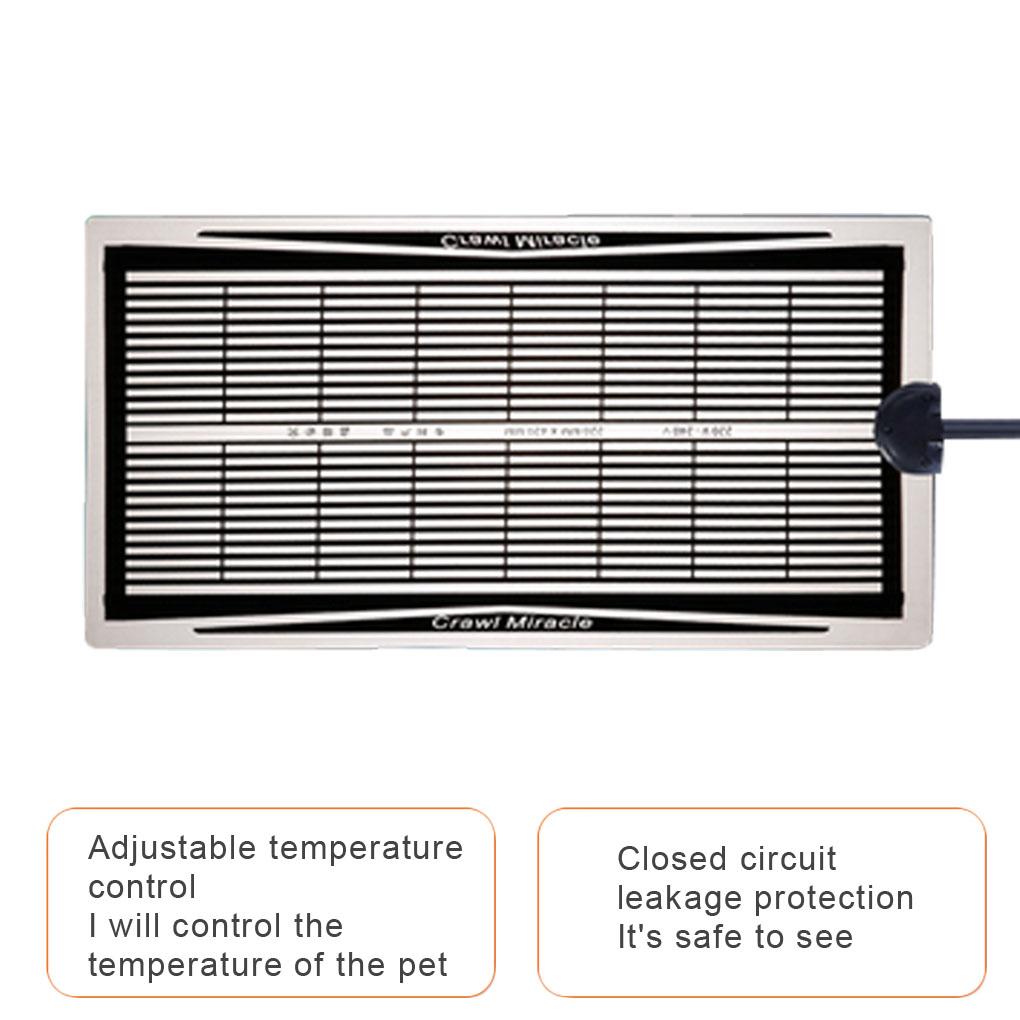 Reptile Mat Adjustable Temperature Crawler Terrarium Safety Heating Pad Warmer Mat 5W