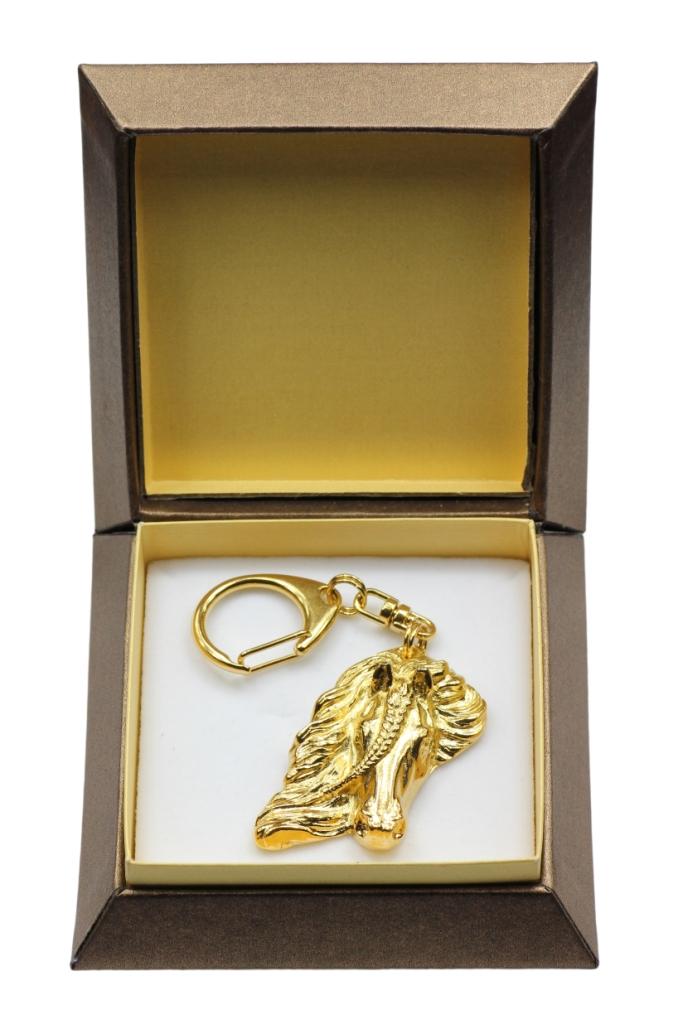 Bay Horse - Zlacená klíčenka s koněm, ozdoba kabelky, luxusní doplněk značky Art-Dog