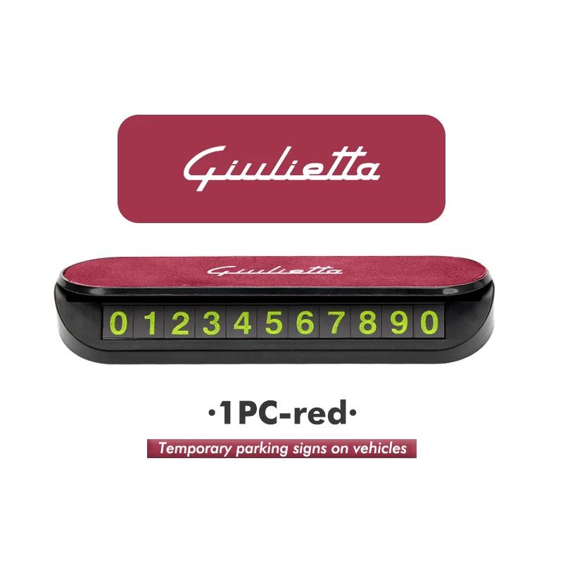 Car Stickers For Alfa Romeo Metal Car Logo Temporary Stop Sign Parking Card Telephone Number Card Plate For Alfa Romeo GT Stelvi