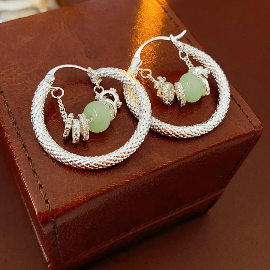 

Серьги-кольца с узором змеи из циркона и халцедона нового стиля для женщин 2025 корейская мода ушная пряжка роскошный дизайнерский циркон подарки