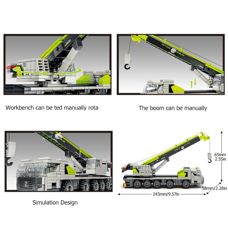 Non-Toxic Sembo City Construction Engineering Vehicle Excavators Crane Bulldozers Concrete Mixer Truck Building Blocks Car Bricks Kid Toys
