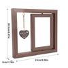 Wood Pet Photo Frame Double Sided Tabletop Pet Picture Display Rotatable Freestanding Pet Memorial Frame Desktop Pet Display