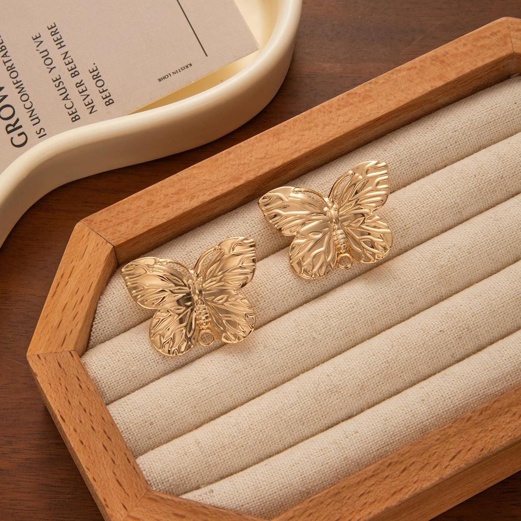 Stylish Butterfly Metal Earrings: Fashionable, High-End Ear Studs for Women