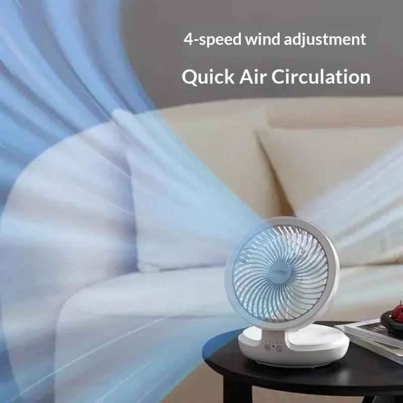 Ventilatore a Circolazione d'Aria Edon Senza Fili Sospeso Ricarica USB Portatile Pieghevole da Esterno 4 Velocità del Vento Controllo Libero Ventilatore ad Alta Velocità Nuovo