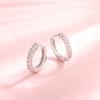 S925 Silver Diamond Stud Hoop Earrings For Women Elegant Fashionable Ear Cuffs Jewelry