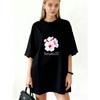 Oversized T-Shirt Black Cherry Blossom Washington Dc National Cherry Blossom Festival Print Casual Streetwear For Women