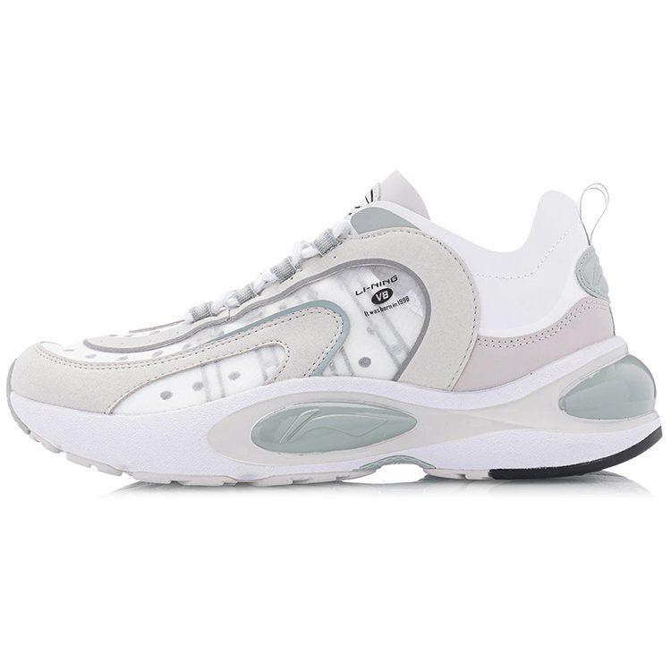 Li Ning Cushioning Slip Resistant Abrasion Resistant Low Top Running Shoes Women's Gray ARHP128-11