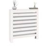 822592 vidaXL Radiator Cover White 79.5x19x84 Cm Solid Pine Wood