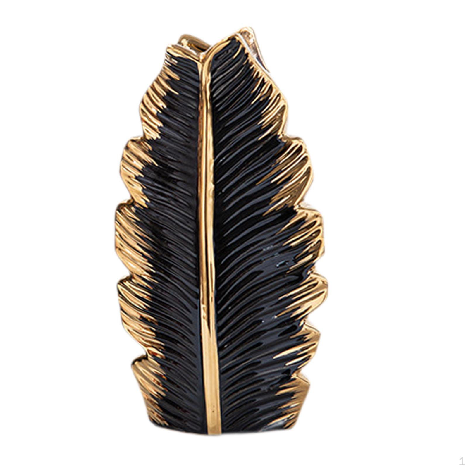 

Керамическая ваза для цветов, держатель для цветов, декоративный горшок для растений, настольное украшение для новоселья Gold and Black