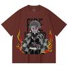 230 Gsm 100% Cotton Demon Slayer V116 Tanjiro Print Unisex Heavy Cotton T Shirt