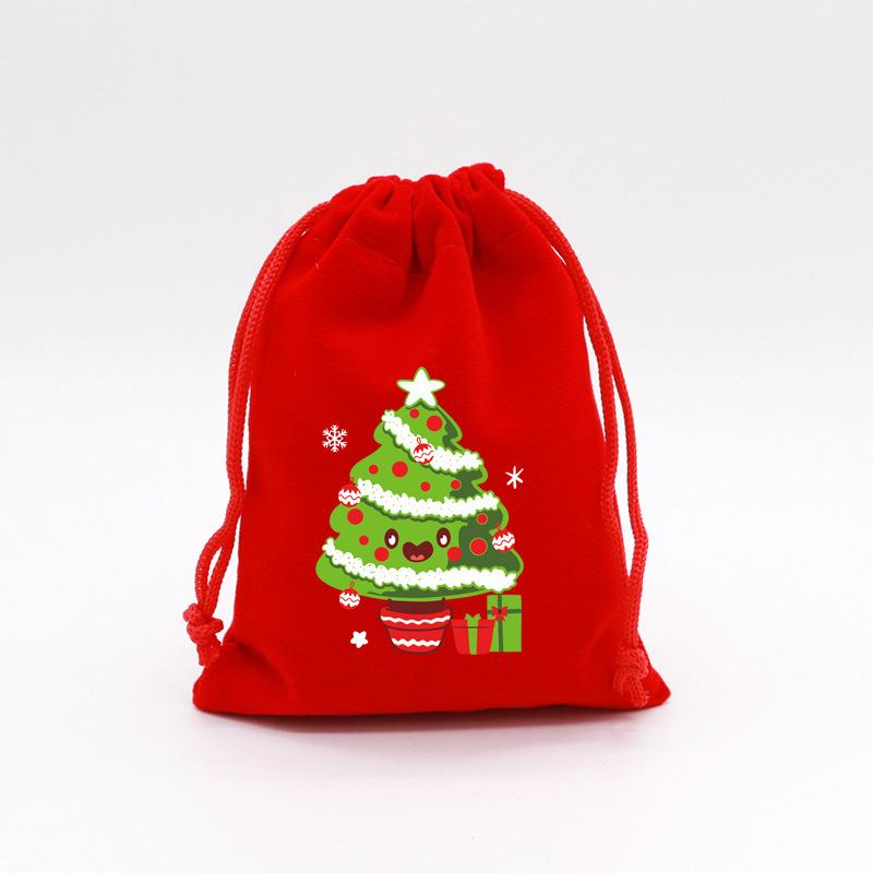 

Рождественский снеговик, лось, Санта-Клаус, рождественская елка для конфет, печенья, красная упаковка 13x18cm