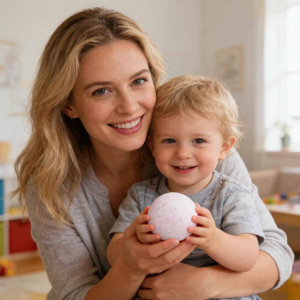 1PCS Stress Balls With Snowflakes Inside, 2.5 Inch Sensory Toy Crunchy Snow Stress Balls For Kids Adults Friends Families