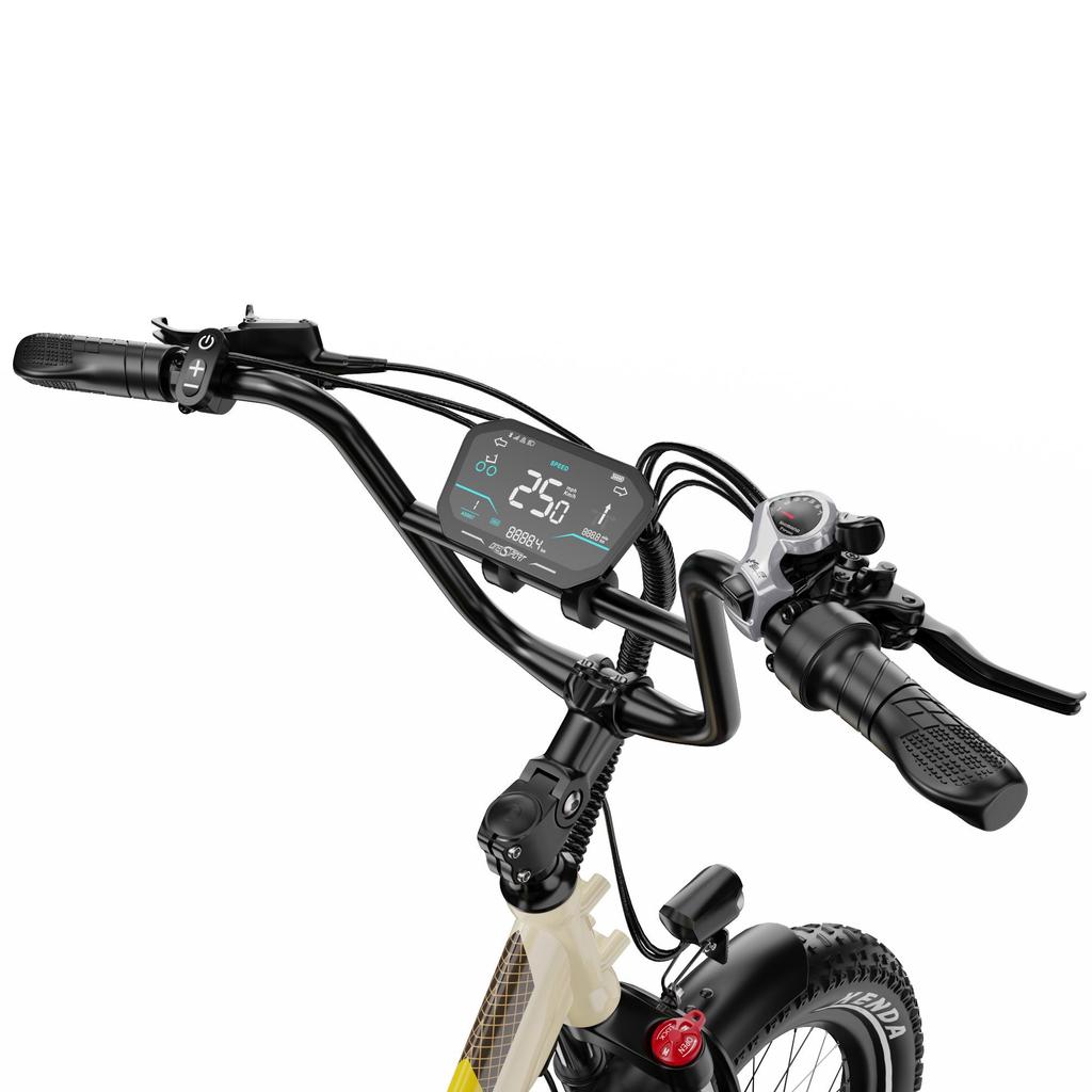 ONESPORT OT30 Pro Elektrisk Lastcykel 500W Motor 20" Feta Däck Vikbar Vuxen Elcykel Topphastighet 25 km/h Dubbel Skivbroms 48V 18AH 7 Växlar