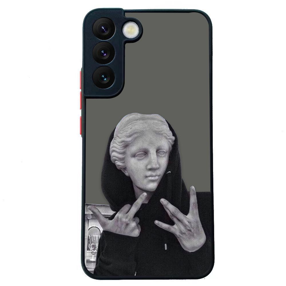 Vintage Classic Art Mona Lisa Shockproof Matte Phone Case For Samsung Galaxy S22 Ultra S21 S20 FE S10 S9 S8 S10E Plus 5G Cover
