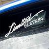 Car LIMITED EDITION Laser Reflective Sticker Electric Motorcycle English Letter Sticker Decorative Sticker