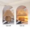 1PC New Chinese Simple Bamboo Woven Bamboo Desk Lamp Home Living Room Tatami Modern Creative Retro Practical Bedside Lamp