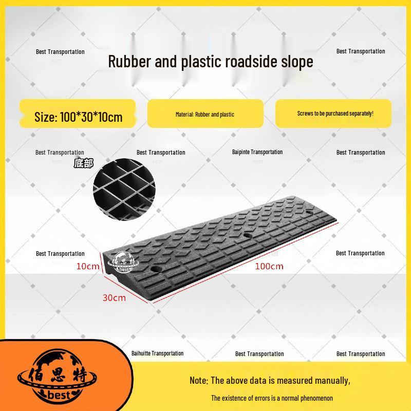 Household Rubber Threshold Ramp for Curbs and Slopes: Car and Road Edge Climbing Pad