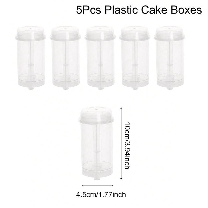 

5pcs Cake Push Pop Containers with Lids, Reusable Cake Push Pops, Muti-purpose Push Pop Cake Containers, Party Decor