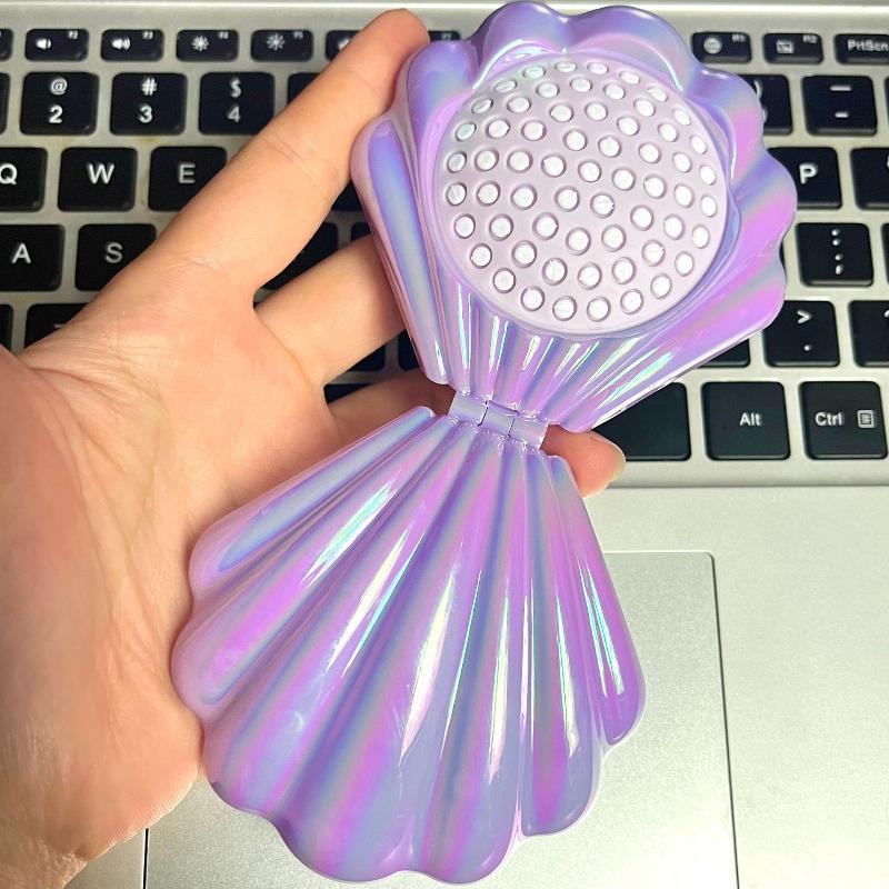 Peines Plegables de Concha con Airbag y Espejo, Peine Antiestático, Peines y Cepillos de Plástico Multifuncionales Prácticos para el Cabello