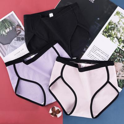 Women Briefs Plus Size Cotton Panties Patchwork Underwear Seamless Briefs Ladies Super Elastic Mid Waist Underpants