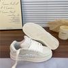 Fashion niche milky white bread shoes women's summer new student versatile casual board shoes women