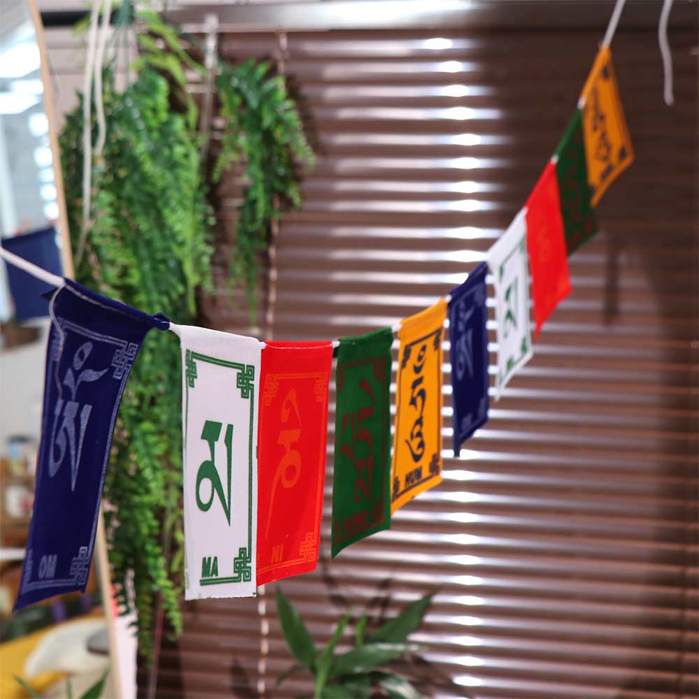 10pcs/string Five Colors Buddhist Ceremony Flag Mini Religious Flags Horse Flag Restaurant