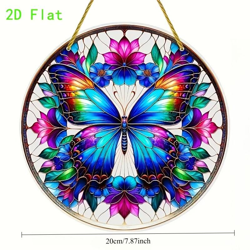2D Flat Acrylic Butterfly Decoration, No Need for Batteries/electricity, Unique Indoor/outdoor Decoration, Multi-purpose Traditional Style, Wall Mou