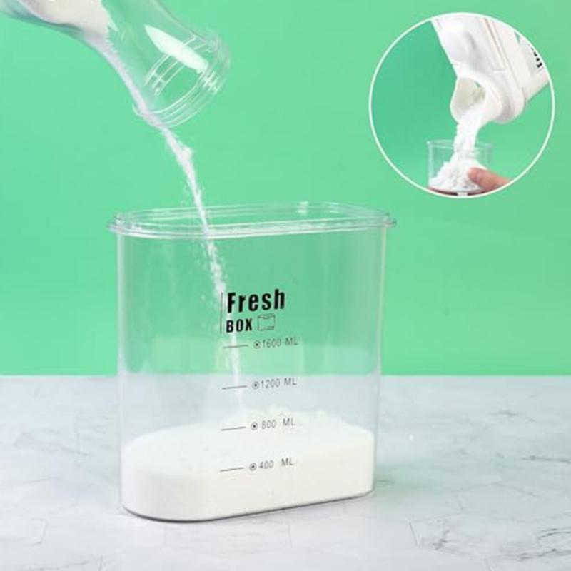 Airtight Kitchen And Laundry Storage Container With Double Sealing Lids And Ergonomic Handle Kitchen Storage Bin