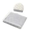 Baby Soft Cotton Blanket & Swaddling Set - Thick Knit Jacquard Warm Hat Outdoor Windproof for Stroller & Air Conditioning Use