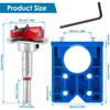 35mm Concealed Hinge Jig Kit, Woodworking Tool Drill Bits Door Boring Hole Router Jig With Detachable Depth Limiting Baffle