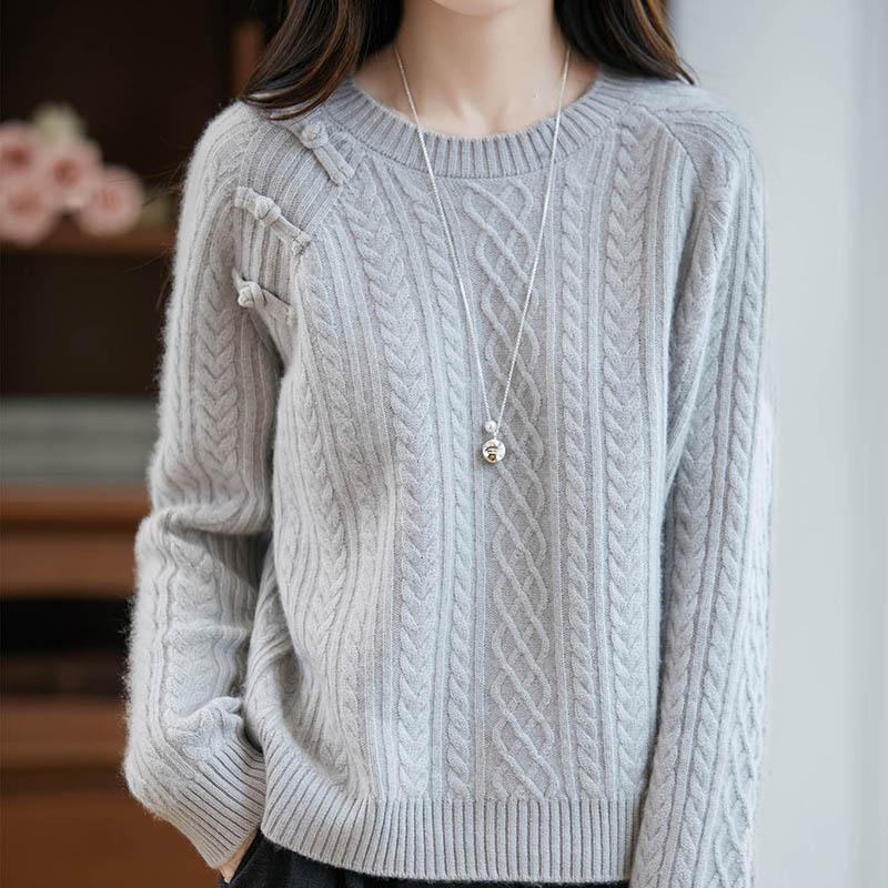 Women Sweater 100% Wool MODERN NEW SAGA O-neck Knit Pullover Thick Winter Jumpers Female Knit Tops