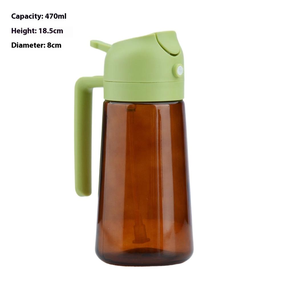 470ml Küchen Olivenölspender, 2in1 Olivenöl Sprüher für Speiseölspender, Haushalts Heißluftfritteuse Outdoor Picknick Gadgets